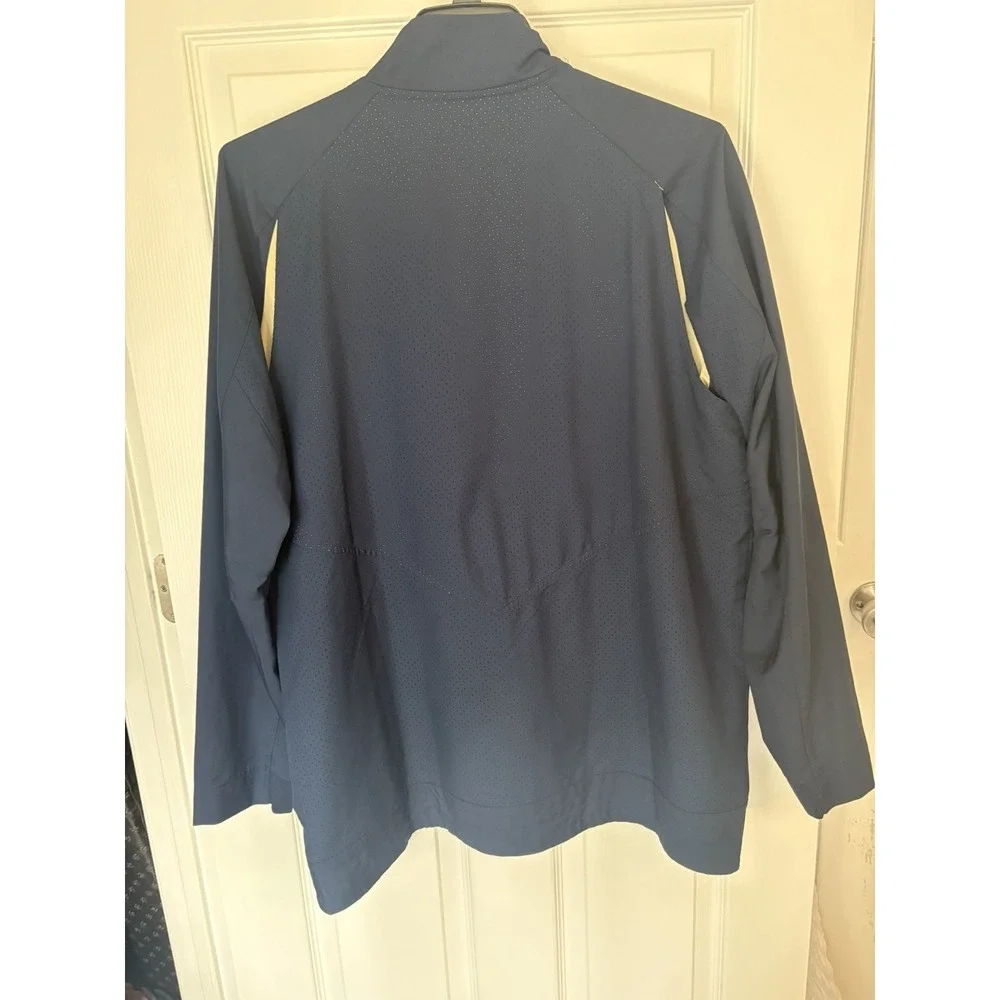 Nike  Jacket Windbreaker Mens XL Navy Blue Dri Fit Full Zip Performance